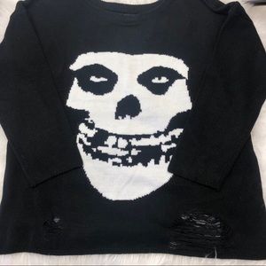 Iron fist misfits oversized distressed sweater